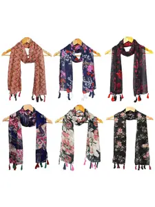 StoleVilla Women Pack OF 6 Printed Scarf