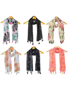 StoleVilla Pack of 6 Women Printed Scarf