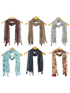 StoleVilla Women Pack Of 6 Printed Scarf