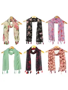 StoleVilla Women Pack Of 6 Printed Scarf