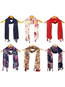StoleVilla Women Pack Of 6 Printed Scarf