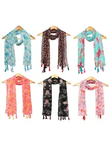 StoleVilla Women Pack of 6 Printed Scarf