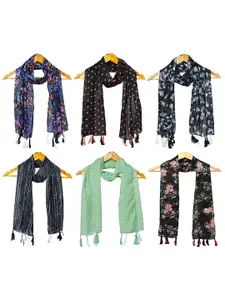 StoleVilla Women Pack Of 6 Printed Scarf