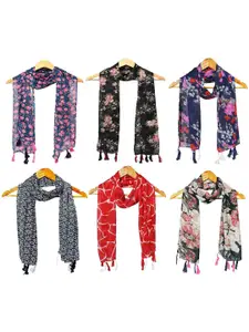 StoleVilla Pack of 6 Women Printed Scarf