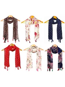 StoleVilla Women Pack Of 6 Printed Scarf