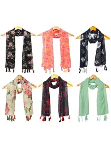 StoleVilla Women Pack Of 6 Printed Scarf