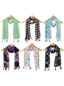 StoleVilla Women Pack Of 6 Printed Scarf