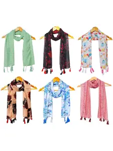 StoleVilla Women Pack Of 6 Printed Scarf