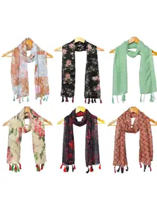 StoleVilla Women Pack of 6 Printed Scarf