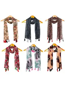 StoleVilla Women Pack of 6 Printed Scarf