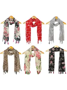 StoleVilla Women Pack Of 6 Printed Scarf
