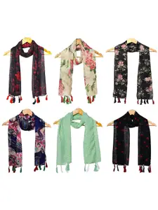 StoleVilla Women Pack of 6 Printed Scarf