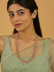 Kushal's Fashion Jewellery Gold-Plated Zircon Studded Necklace