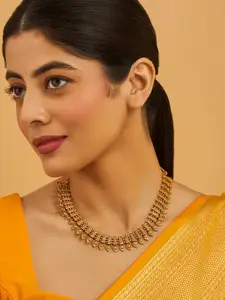 Kushal's Fashion Jewellery Gold-Plated Antique Necklace