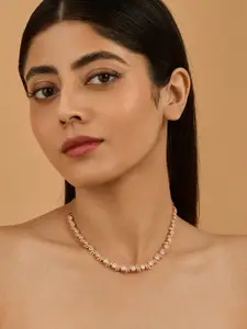 Kushal's Fashion Jewellery Gold-Plated Cubic Zirconia Stone Studded Necklace