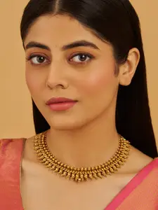 Kushal's Fashion Jewellery Gold-Plated Antique Necklace