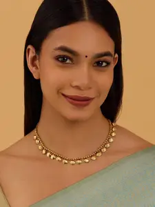 Kushal's Fashion Jewellery Gold-Plated Antique Necklace