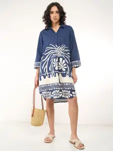 AKKRITI BY PANTALOONS Ethnic Motifs Print Shirt Dress