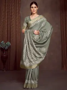 KALINI Ethnic Motifs Zari Silk Blend Saree