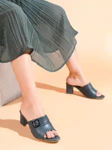 JodyHub Women Open Toe Block Heel Sandals with Buckles