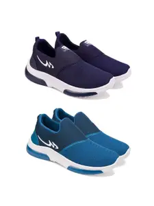 DRACKFOOT Men Set of 2 Running Non-Marking Slip On Running Shoes