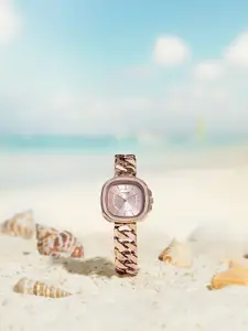 Sonata Poze Women Brass Dial & Bracelet Style Straps Analogue Watch SP80096WM01W