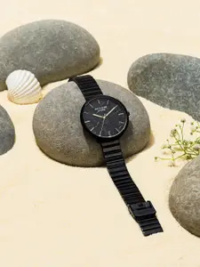 Sonata Poze Women Brass Printed Dial & Stainless Steel Straps Analogue Watch SP80093NM01