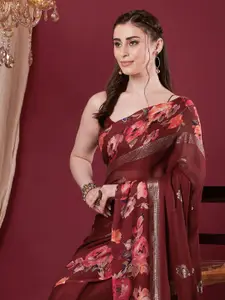 Mitera Floral Pure Georgette Saree