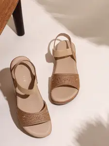 TRASE Women Embellished Open Toe Backstrap Flats