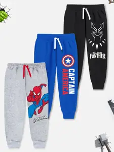 YK Marvel Boys Pack Of 3 Avengers Printed Cotton Joggers