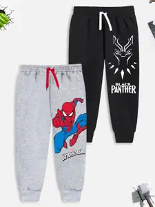 YK Marvel Boys Pack Of 2 Avengers Printed Cotton Joggers
