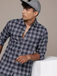 R.Code by The Roadster Life Co. Men Classic Tartan Checked Casual Shirt