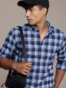 R.Code by The Roadster Life Co. Men Classic Tartan Checked Casual Shirt