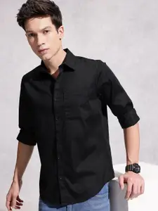 WROGN Solid Regular Fit Casual Shirt
