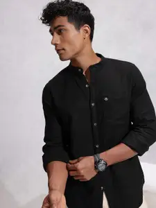 WROGN Band Collar Pure Cotton Casual Shirt