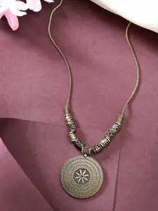 Anouk Women Gold-Plated Circular Shape Pendant with Chain