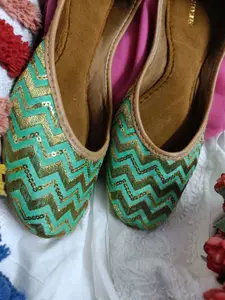 Anouk Women Embellished Ethnic Mojaris Flats