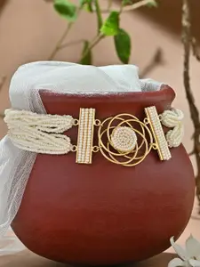 Fida Brass Gold-Plated Choker Necklace