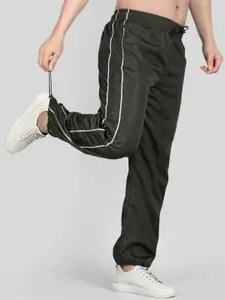 Raxedo Men Sportscore Striped Relaxed Fit Baggy Parachute Track Pants