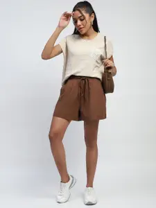 Global Republic Women Loose Fit High-Rise Outdoor Shorts