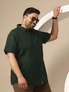 Sztori Men Plus Size Premium Textured Pure Cotton Casual Shirt