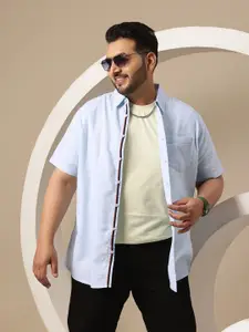 Sztori Men Plus Size Premium Textured Pure Cotton Casual Shirt