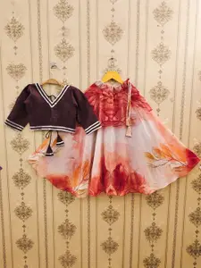 BAESD Girls V-Neck Gotta Patti Ready to Wear Lehenga With Blouse