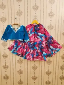BAESD Girls V-Neck Gotta Patti Ready to Wear Lehenga With Blouse