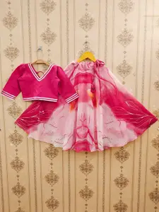 BAESD Girls V-Neck Gotta Patti Ready to Wear Lehenga With Blouse