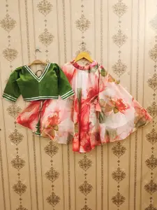 BAESD Girls V-Neck Gotta Patti Ready to Wear Lehenga With Blouse