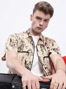 Kook N Keech Men Marvel Printed Oversized Casual Shirt