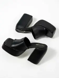 Shoetopia Girls Open Back Block Sandals