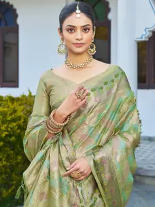 Satrani Woven Design Zari Pure Silk Banarasi Saree