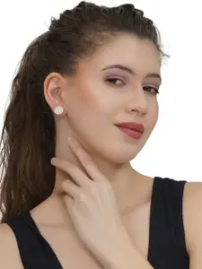 Carlton London 18kt Rose Gold Plated CZ Fancy Stud Earring